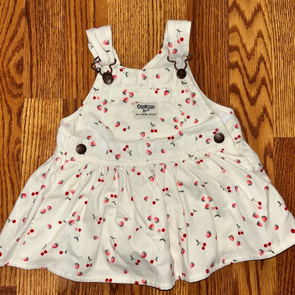 OshKosh B'gosh White Cherry Print Baby Dress